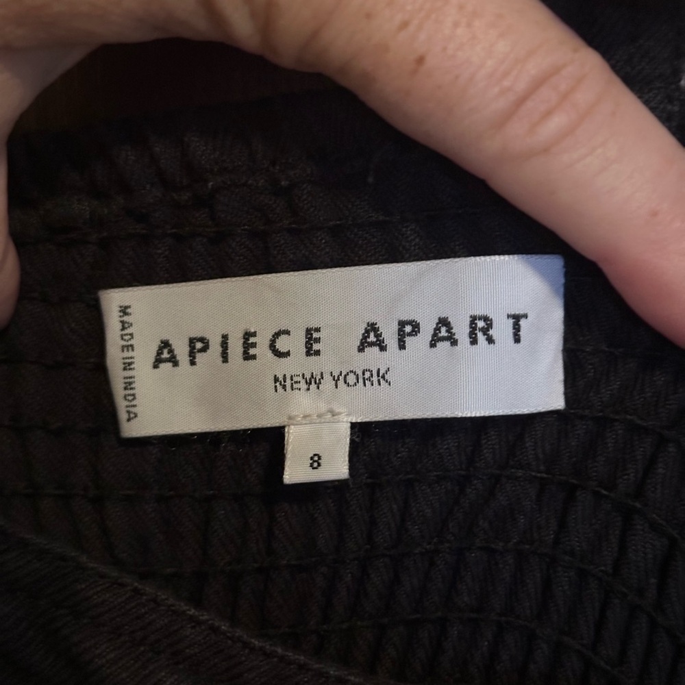 Apiece Apart black jumpsuit romper size 8 wide leg - Picture 5 of 6